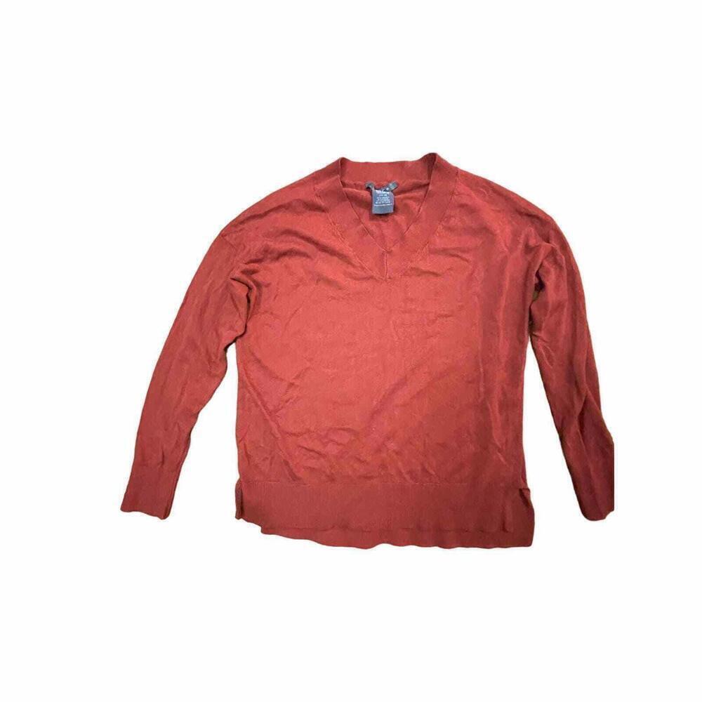 Matty M v neck orange sweater WT18